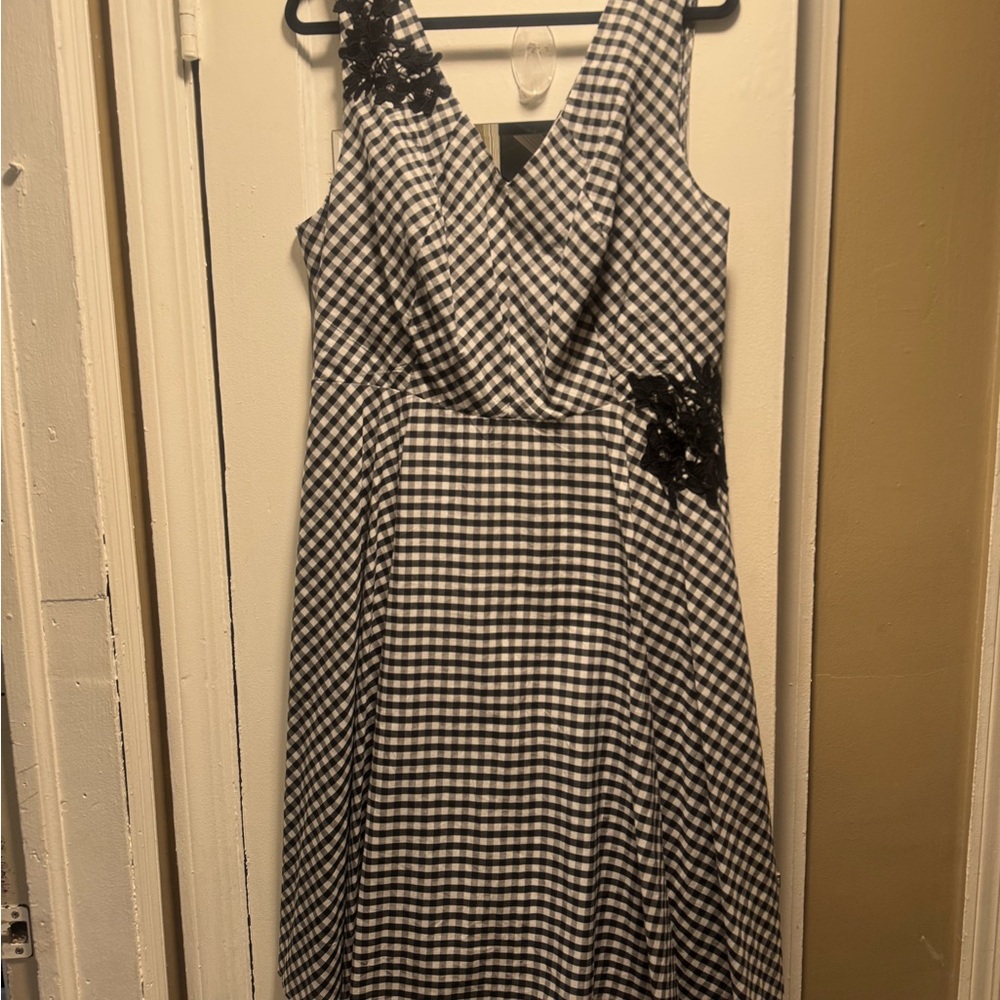 Kohl's Black and White Gingham Dress